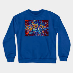 Leaves in water / fall - autumn pattern Crewneck Sweatshirt